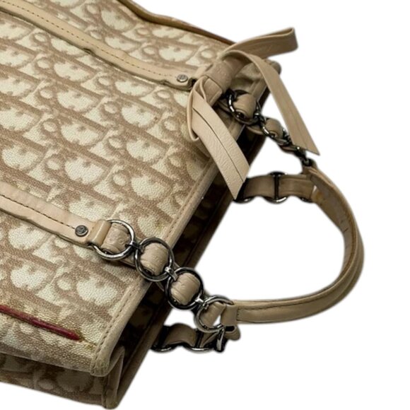517298BP (L4) Christian Dior Hand Bag Beige PVC - Picture 2 of 9